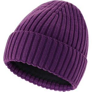 Fleece Line Purple Cuffed Hat Men Women Knitted Winter Wool Beanies Skull Cap